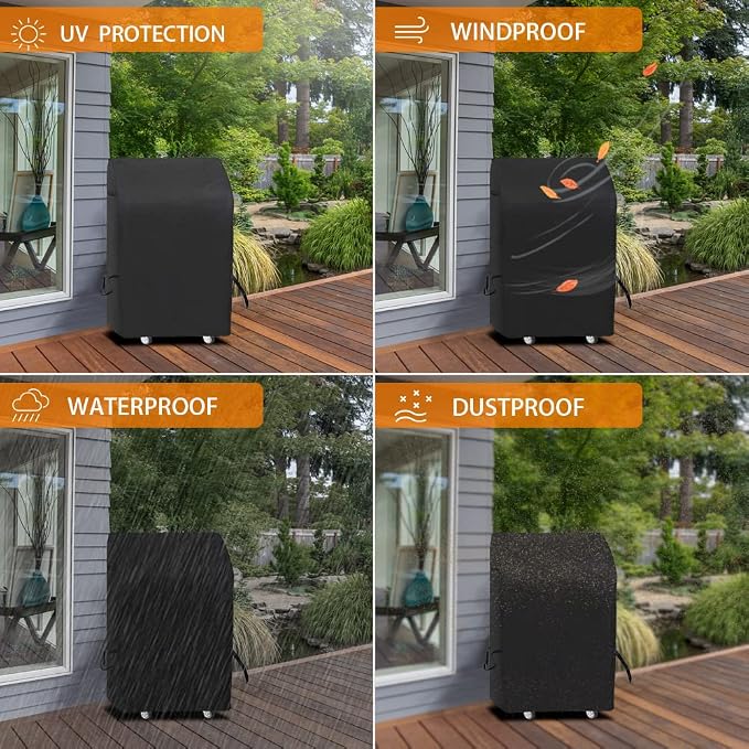 iCOVER Small Grill Cover 30 Inch, 600D Weatherproof BBQ Covers, Waterproof - Image 8