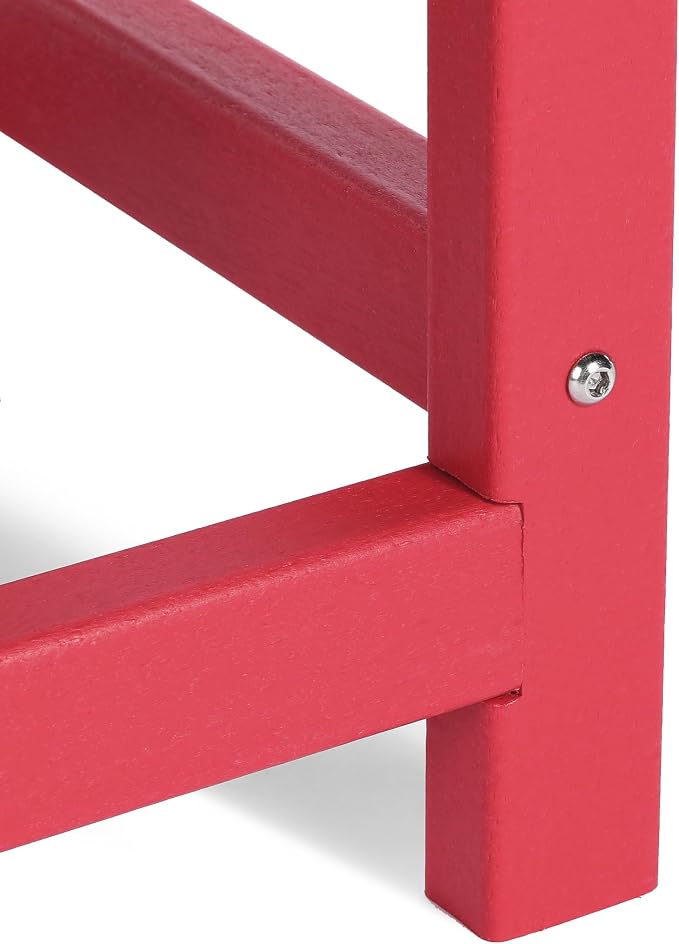 Costaelm Kids Outdoor Side Table, Small Patio HDPE Adirondack Square Table - Image 8