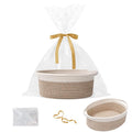 Gift Basket with Gift Bag and Ribbons, Small Rope Woven Shelf Storage, Baskets by HZFTJOY