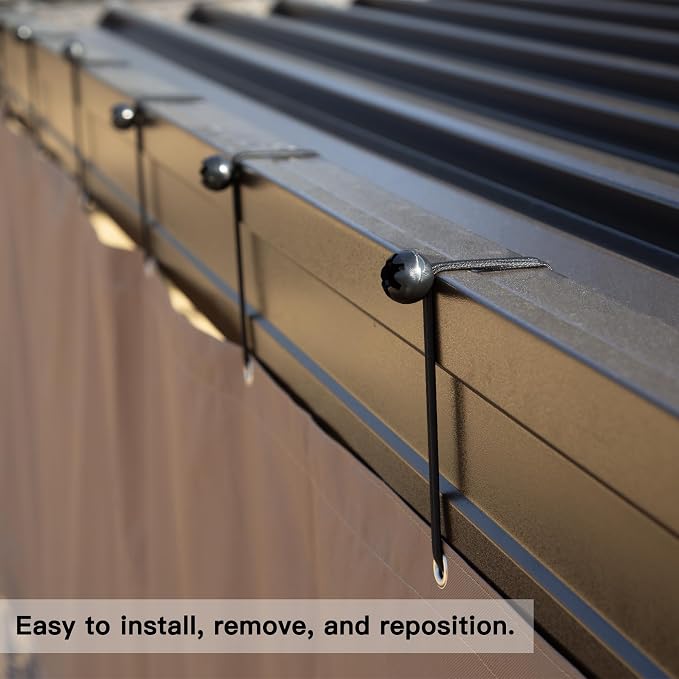 Domi Heavy Duty Outdoor Clear Panel Curtain, 18 oz Waterproof PVC Polyester - Image 6