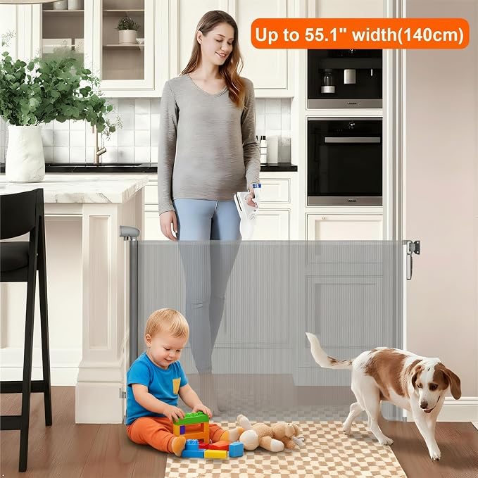 Retractable Safety gate, Child/pet/Dog/cat Temporary Door, Baby Safety - Image 2