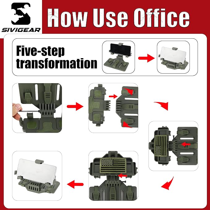 Tactical Phone Holder Available in Full Size Plate Carrier Phone Mount Adjust - Image 7