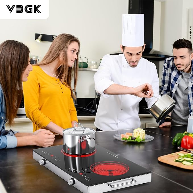 VBGK Electric Cooktop, 110V 2400W Electric Stove Top - Image 2