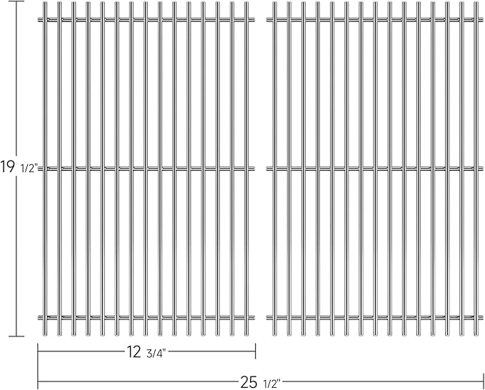 2Pack 19.5'' Stainless Steel Cooking Grill Grates Replacement - Image 2