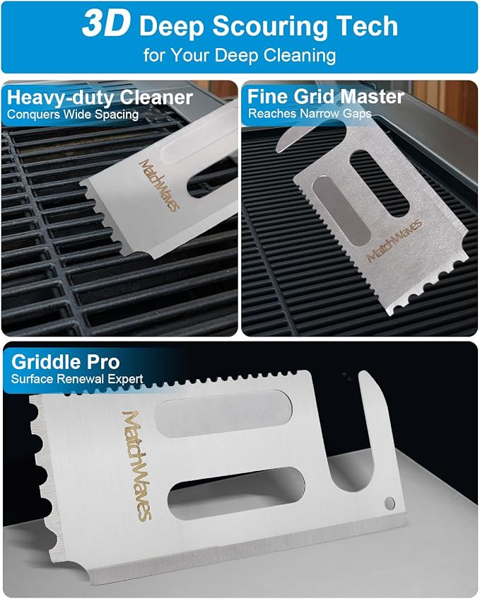 Stainless Steel Grill Scraper for Traeger Grills, Grill Grate Cleaner - Image 4