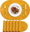 ADRIMER Placemats, Heat Resistant Oval Placemats Set of 6 Washable 12 x 17 Inch by Adrimersdreamistobeanindispensablecompanioninyourlife