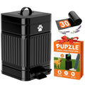 Pupzle Small Dog Poop Trash Can Outside, 1.3 Gal Metal Dog Waste Trash Can by Pupzle
