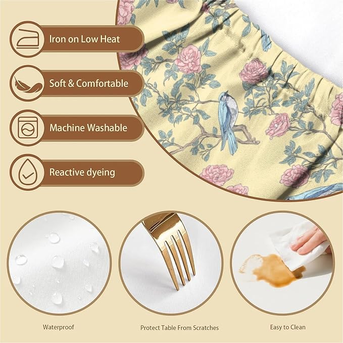 Rectangle Table Cloth Cover Waterproof Elastic Fitted Polyester Fitted - Image 3