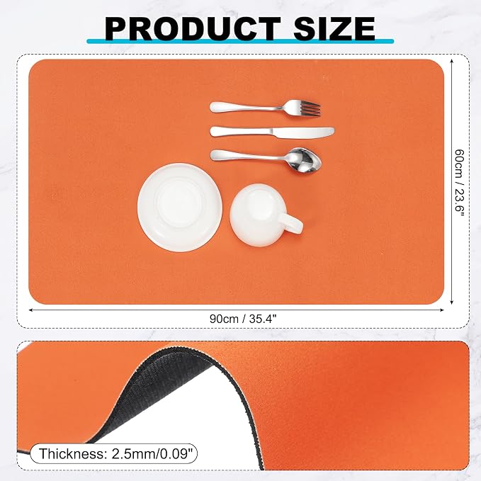 uxcell Silicone Mats for Kitchen Counter, 35.4" x 23.6" Non-Slip Countertop - Image 2