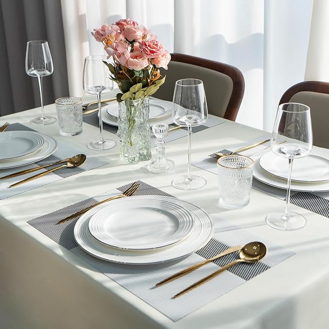 Placemats Set of 4 Vinyl/Plastic Woven Place Mats - Image 6