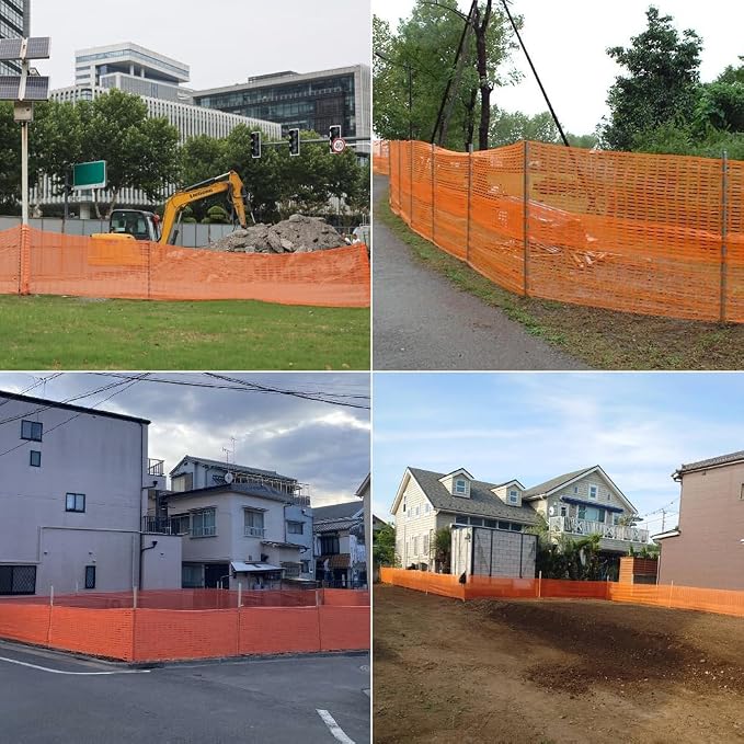 3x100 FT Orange Safety Fence, Plastic Mesh Roll - Image 7