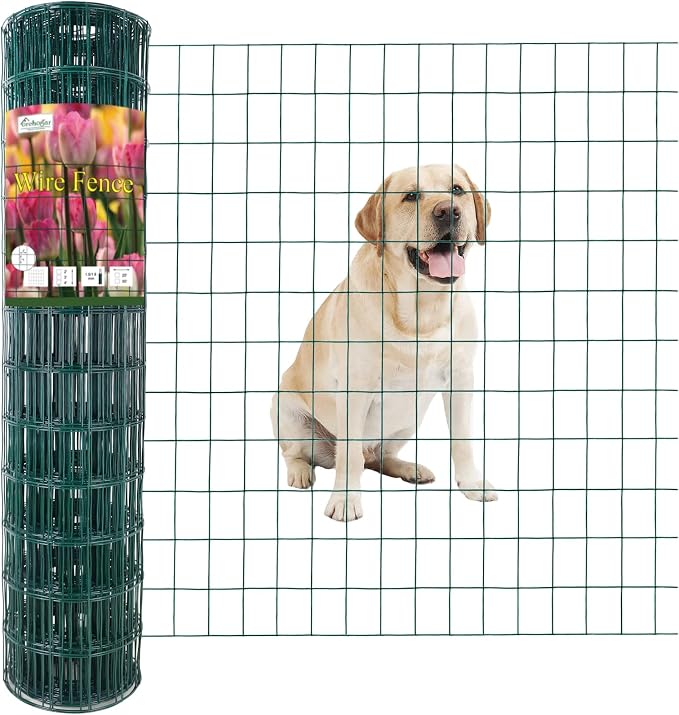Green PVC Coated Welded Wire Fence 36 Inch x 50 Foot, 2 Inch x 3 Inch 16GA by FOREHOGARGARDEN%EF%BC%86HOME