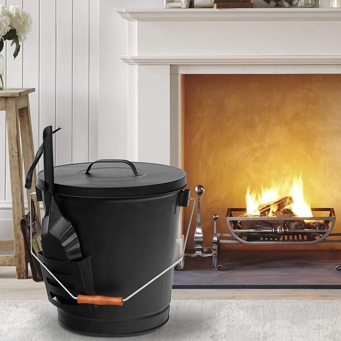 5.15 Gallon Hot Ash Bucket Fireproof Pellet Bucket - Image 3