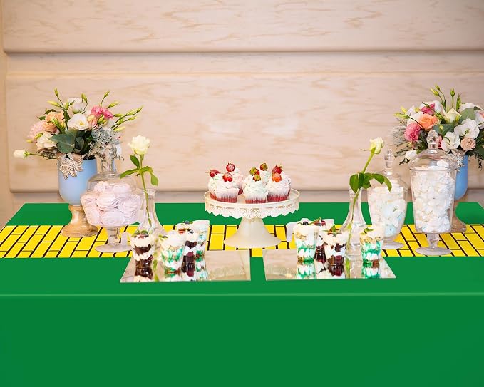 Yellow Brick Runner Tablecloth 54 x 108 Inch Brick Wall Backdrop Waterproof - Image 6