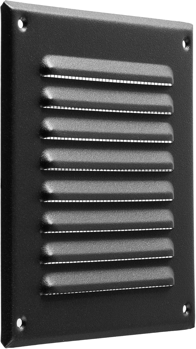 Vent Systems - 5 x 5 Inch Black Metal Square Soffit Air Vent Grille Cover - Image 7