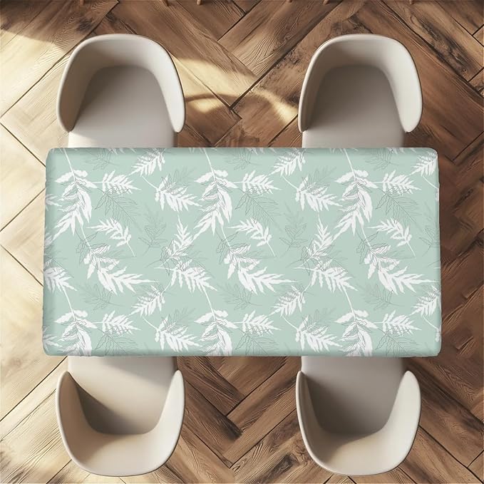 Rectangle Table Cloth Cover Waterproof Elastic Fitted Polyester Fitted - Image 5