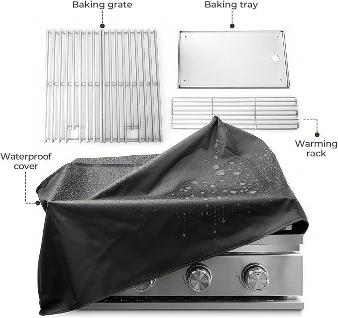 Premium Built In 4 Burner Propane Gas Grill, ALL-Thickened 304 Stainless Steel - Image 7
