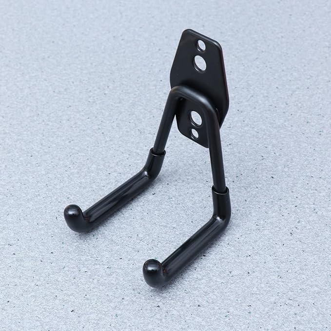 Kisangel Heavy Duty Garage Wall Hooks 2pcs Metal Utility Hangers Black - Image 6