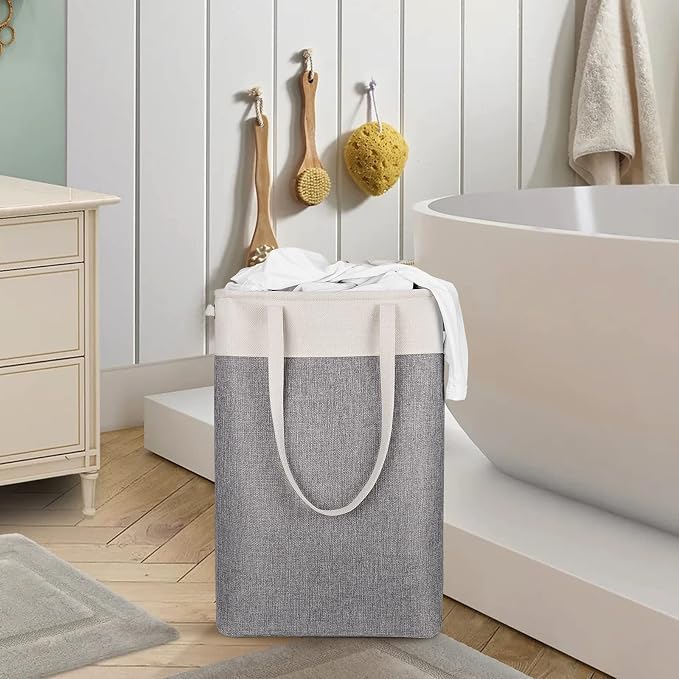 Collapsible Laundry Baskets Double Laundry Hampers Large Foldable Laundry - Image 4