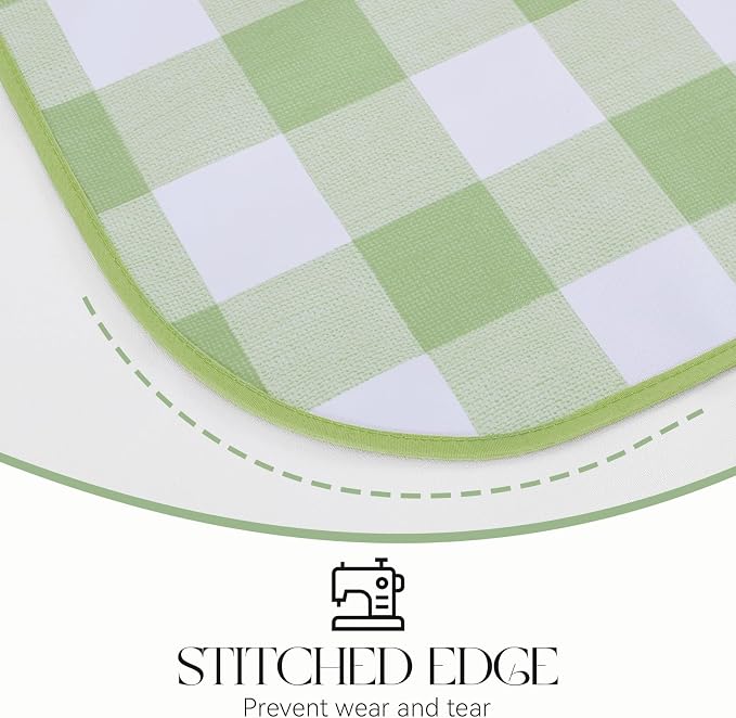 MOSAYT Rectangle Vinyl Tablecloth, 100% Waterproof Buffalo Gingham Plastic - Image 6