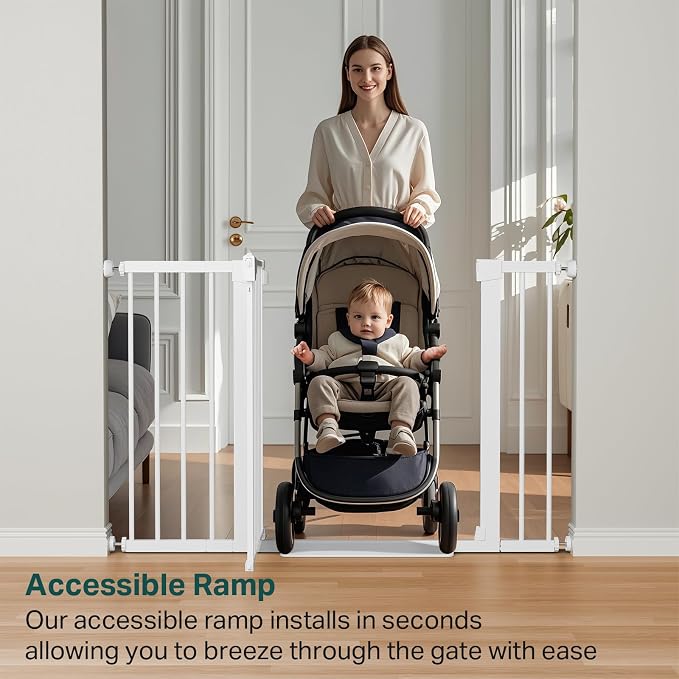Cumbor 29.7-48" Baby Gate for Stairs, Mom's Choice Awards Winner-Dog Gates for - Image 8