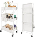 3-Tier Folding Rolling Utility Cart by Amatic