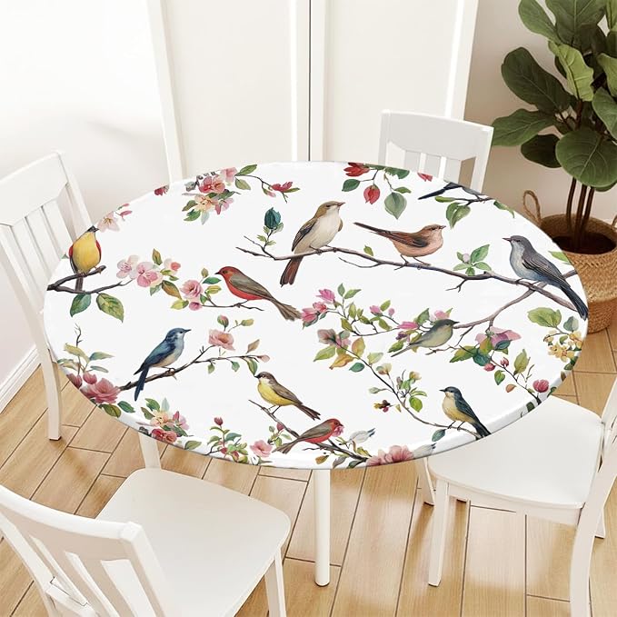 Spring Summer Round Fitted Tablecloth - Image 2