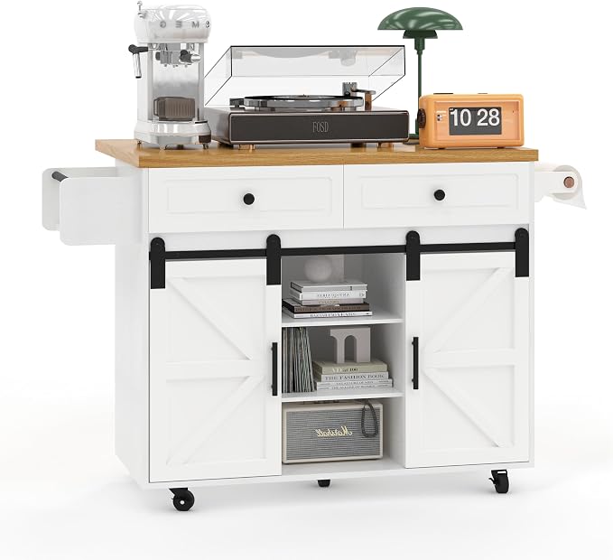 COCO DESIGN Rolling Kitchen Island Cart - Image 9