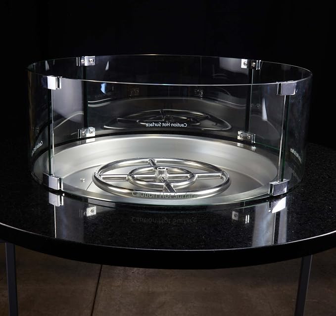 Celestial 23" x 8" Round Wind Guard, fits Celestial 19” Round Fire Pit Burner - Image 5