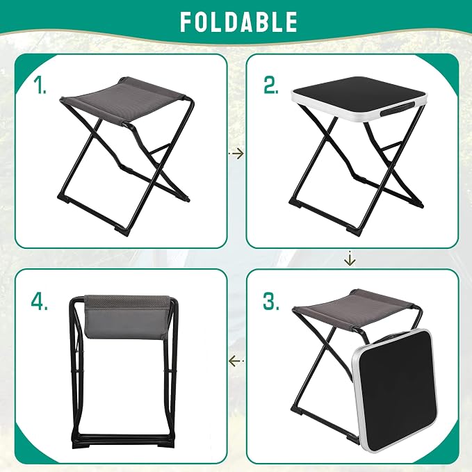 SUNNYFEEL 3 in 1 Folding Camping Table and Stool, Lightweight Up to 300 LBS - Image 7