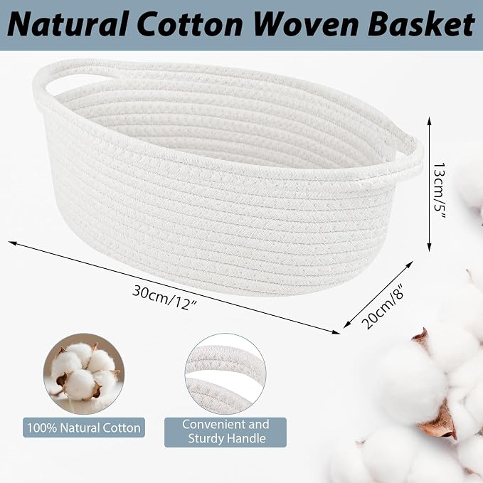 Baskets for Gifts Empty with Bag Card Ribbon Tissue Paper Small Woven Basket - Image 4