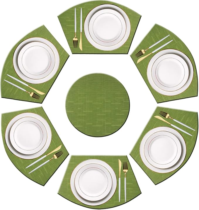 PIGCHCY Wedge Shaped Placemats Set of 6 by PIGCHCY