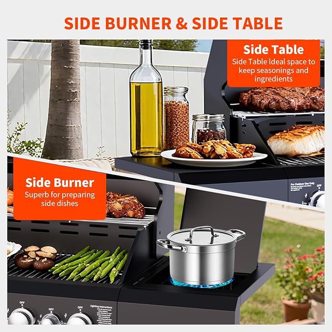 4 Burners Propane Gas Grill - Image 5