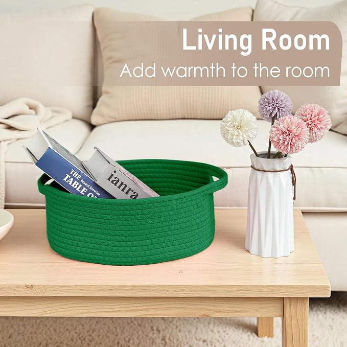Woven Basket, Small Rope Storage Bin - Image 7