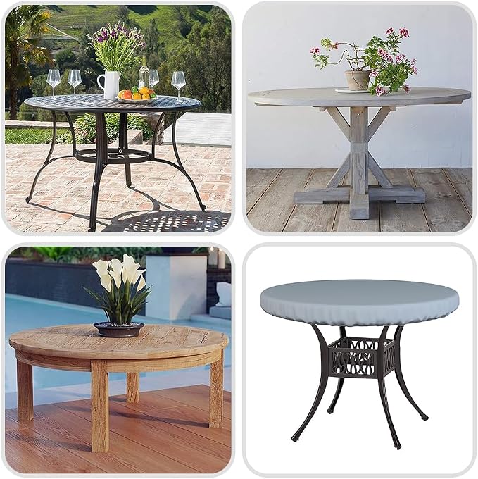 Covers & All Round Table Top Cover, 18 Oz Heavy Duty Waterproof UV & Weather - Image 7