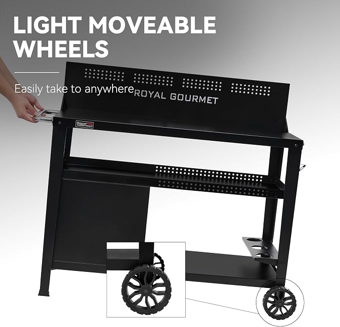 Royal Gourmet PC4401B 3-Tier Dining Cart - Image 7