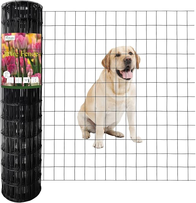 Black PVC Coated Welded Wire Fence 36 Inch x 50 Foot, 2 Inch x 3 Inch 16GA by FOREHOGARGARDEN%EF%BC%86HOME