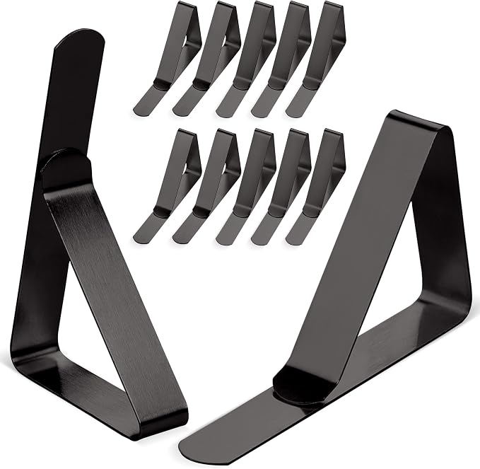 Tablecloth Clips Black by Clipra