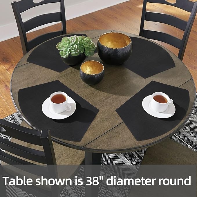 SHACOS Wedge Placemats Set of 8 Woven Vinyl Placemats - Image 4