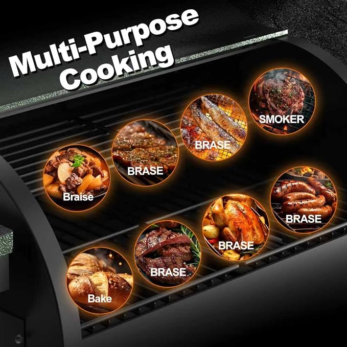 Electric Wood Pellet Grill 8 In 1 BBQ Grills - Image 6