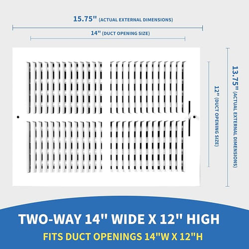 14x12 Vent Register, Vent Covers - Image 2