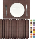 ANDSTAR Set of 12 Pcs Bamboo Placemats Natural Anti-Slip Bamboo Placemats by Andstar