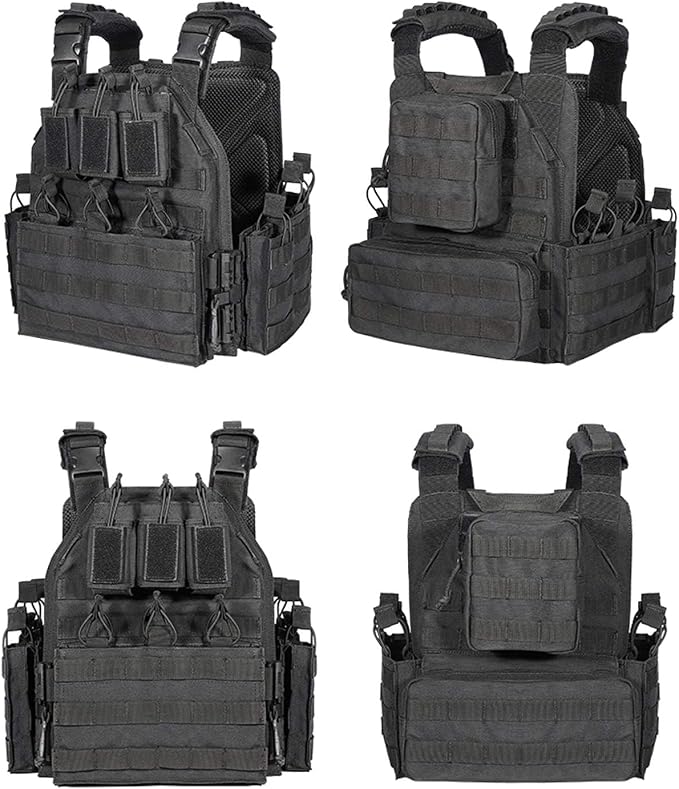 BOMTURN 1000D Tactical Vest for Men Quick Release Modular Vest Adjustable Vest - Image 3
