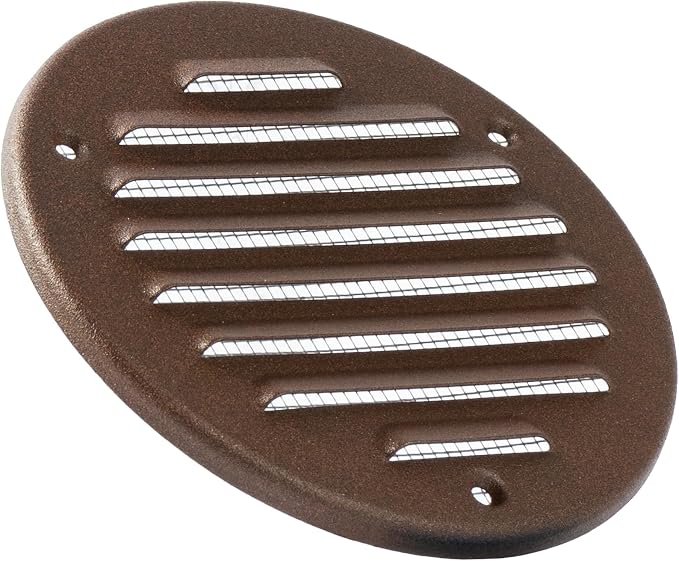 Vent Systems - 4 Inch Pack of 10 Brown Metal Round Soffit Air Vent Grille Cover - Image 8