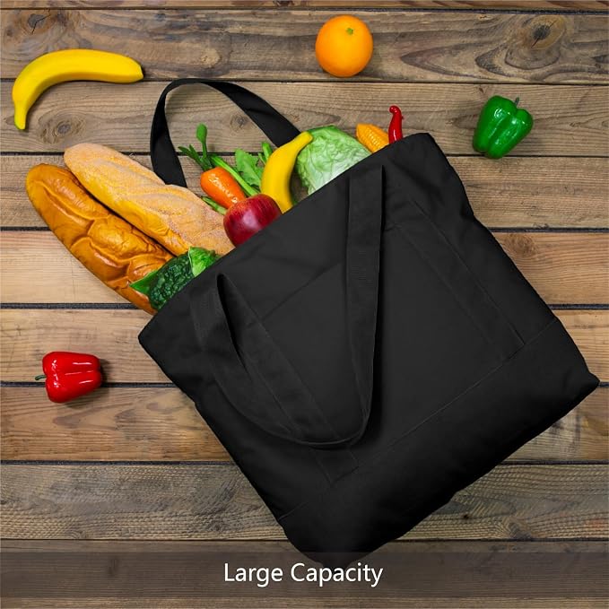 TOPDesign 3-Pack Canvas Tote Bags - Image 4
