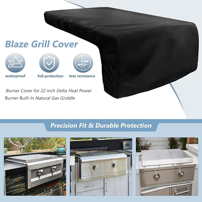 Burner Cover for 22 inch Delta Heat Power Burner Built-in Natural Gas Griddle - Image 6
