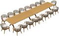 PURPLE LEAF 20 Pieces Outdoor Dining Set All Weather Wicker Patio Dining Set by Unknown