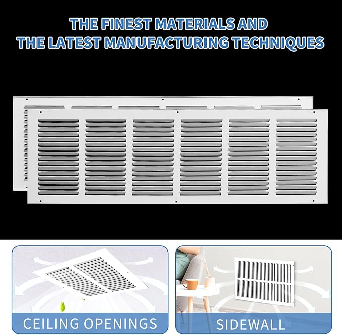 30x10 Return Air Grille, Air Return Vent Cover, AC Vent Cover, Cold Air Return - Image 6
