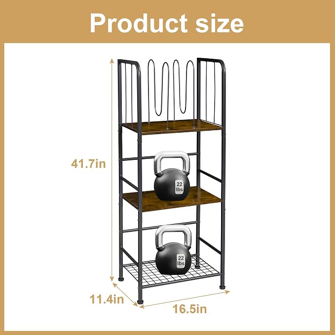 Towel Rack Free Standing 3-Tier M-Shaped Detachable Dividers, Durable Metal - Image 9