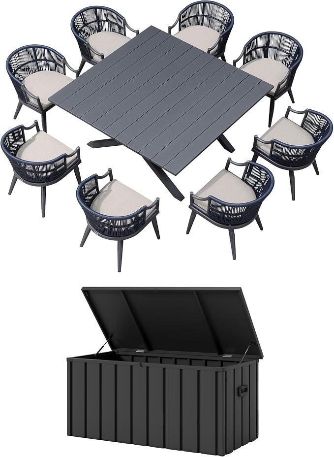 PURPLE LEAF Outdoor Dining Set for 8 by Unknown
